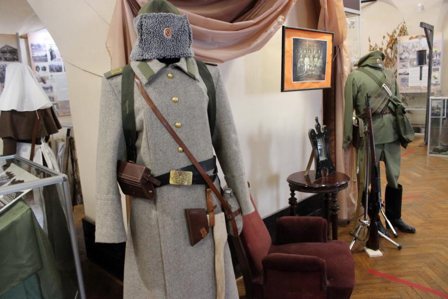 В экспозиции, посвящённой истории Первой Мировой войны