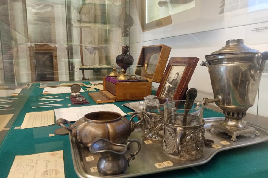 Второй зал музейной экспозиции. Раздел посвящён горожанам г. Кякисалми в период, когда город входил в состав Республики Финляндия.