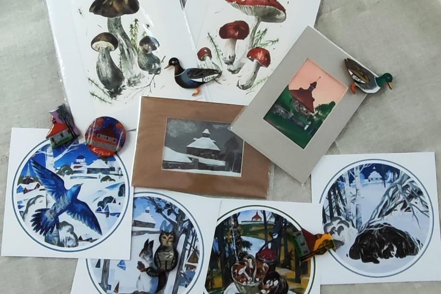 Сувенирная продукция. Авторские акварели, открытки, магниты