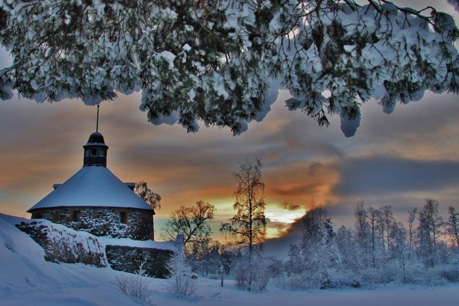 Крепость Корела зимой